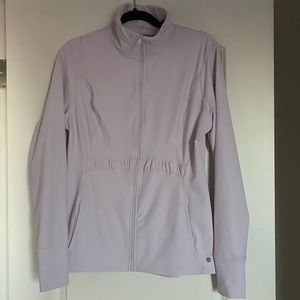 APANA Lavender Lilac Zip Up Jacket Thumb Holes